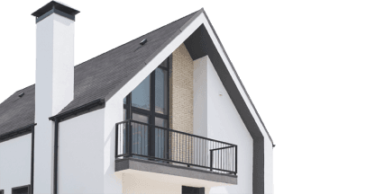 Modern house with balcony