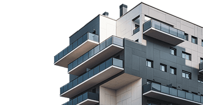 Modern house with balcony